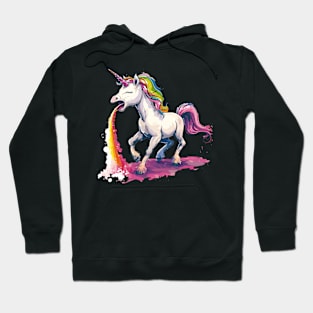 unicorn puke rainbow Hoodie